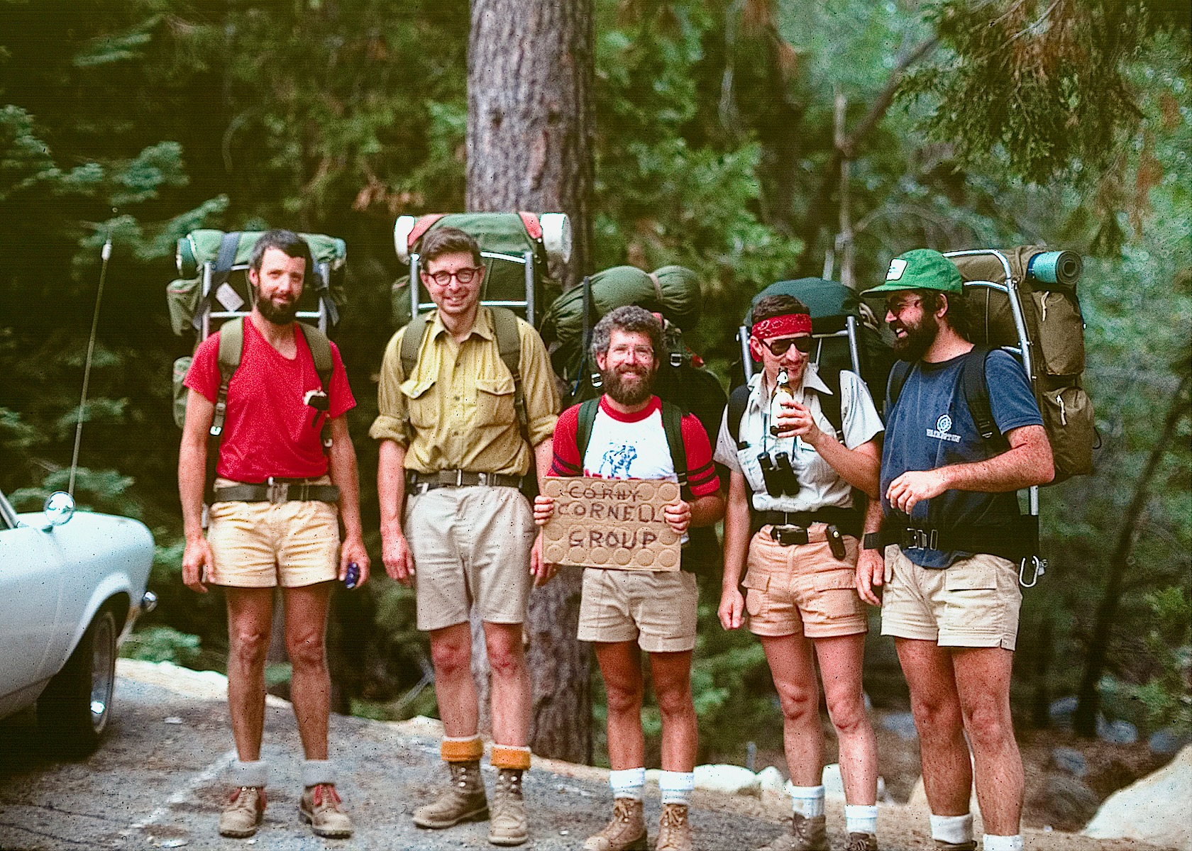 Mike Hamilton's graduate committee visiting the San Jacinto Wilderness areas in 1981