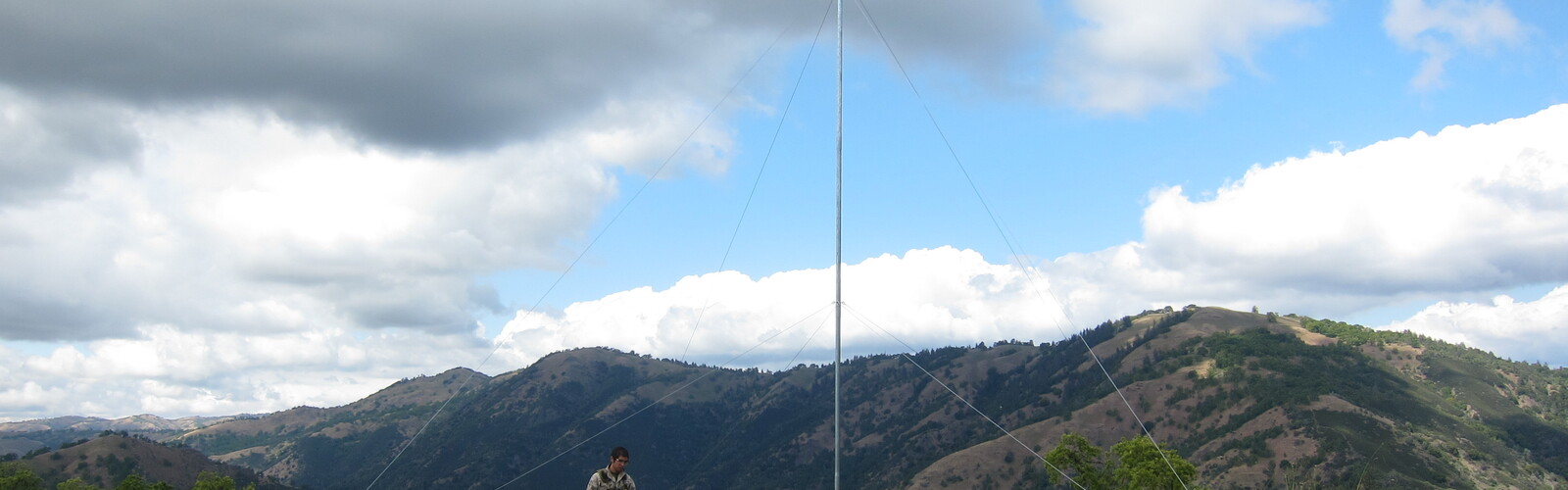 students assisting me in installing a long-haul point to point WiFi network with integrated robotic cameras