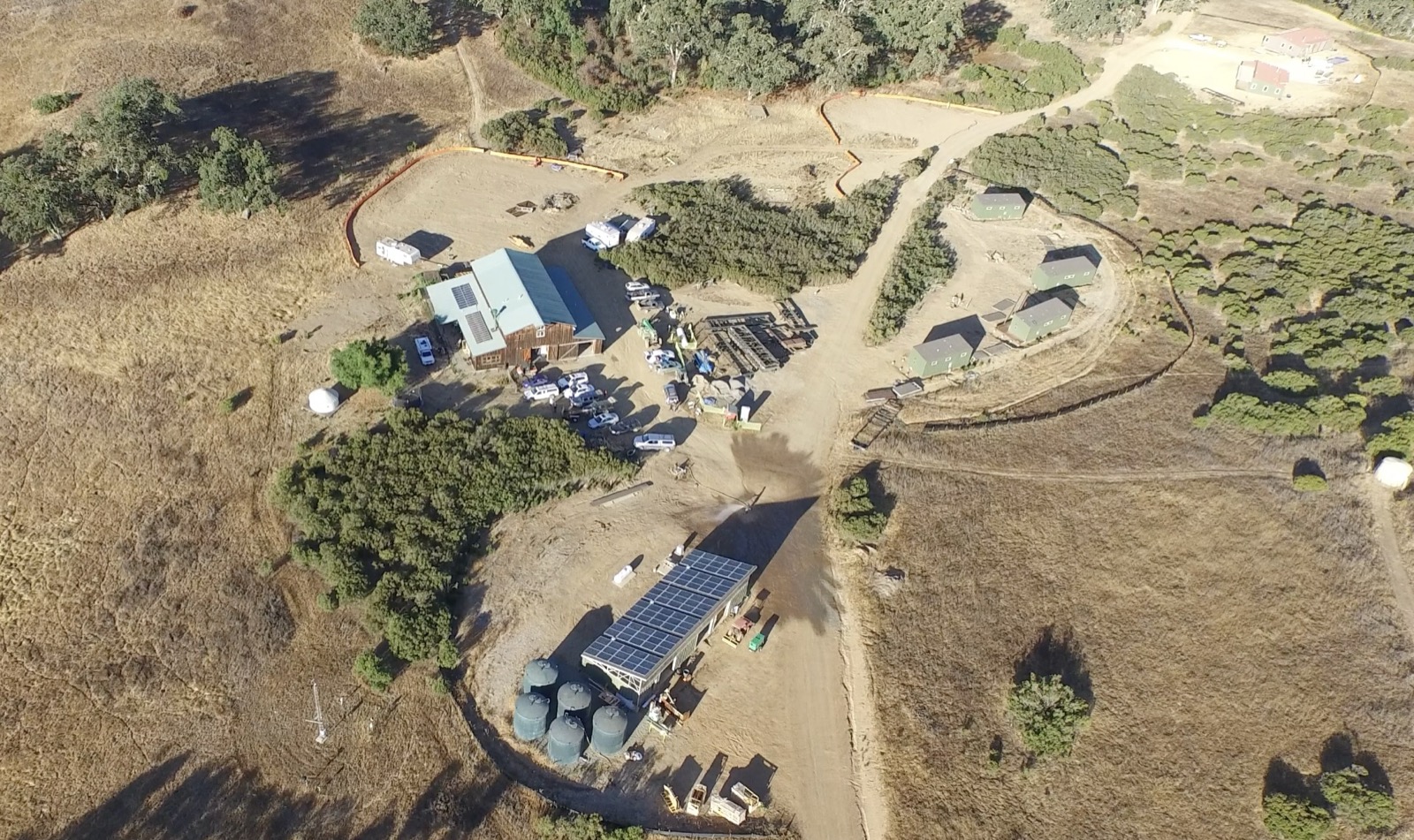 the main campus zone at Blue Oak Ranch Reserve under construction in 2015. I oversaw the facilities development and cut my teeth in early smart home technology for energy efficient, off-grid power, green buildings